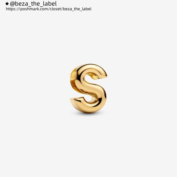 Pandora Letter S Alphabet Mini Charm|Pendant - Picture 1 of 2